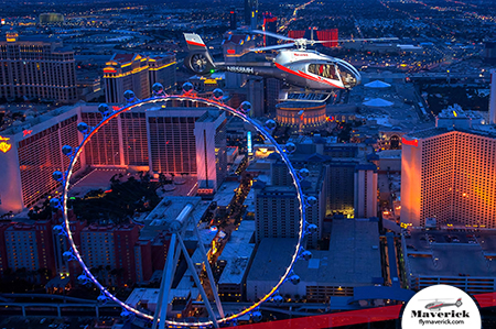 Maverick helicopter above Las Vegas