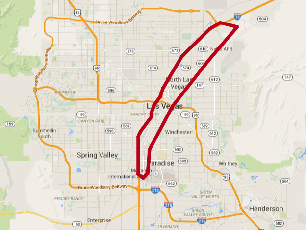 NASCAR Speedway Helicopter Shuttle Route Map
