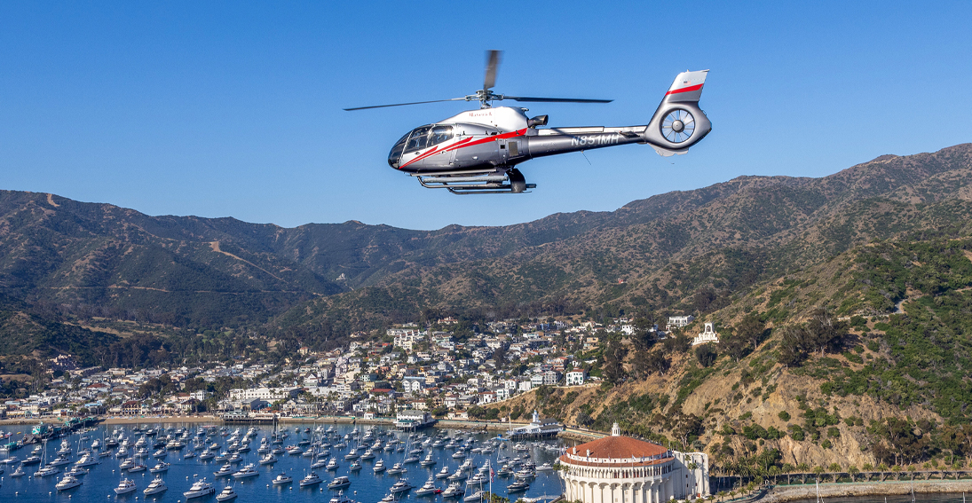 A private helicopter tour of Catalina Island with Maverick Helicopters