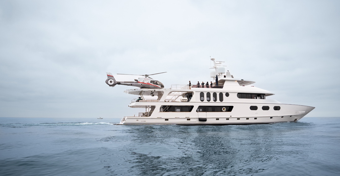 Customizable yacht adventure with Maverick Helicopters and 150-foot luxury yacht