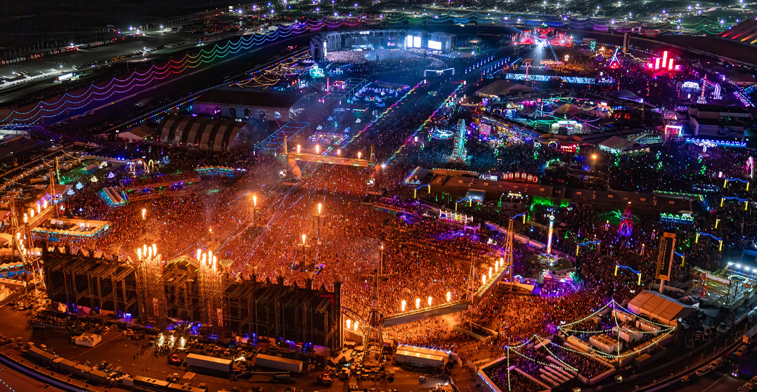 Book your helicopter shuttle to EDC Festival in Las Vegas