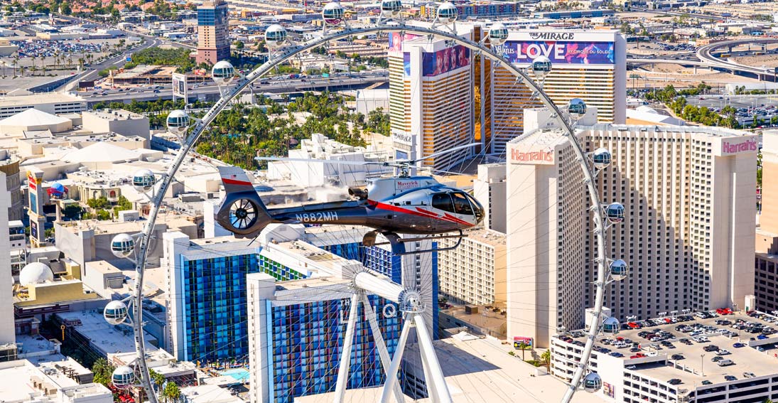 Helicopter ride over the Las Vegas Strip