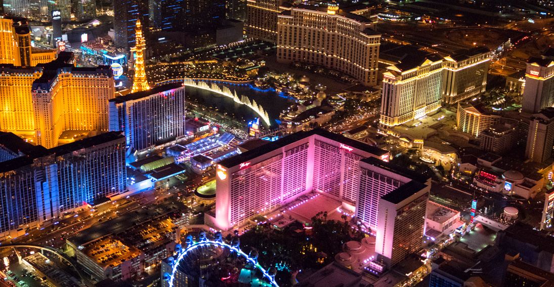 Romantic flight over the Las Vegas Strip on a Maverick proposal package